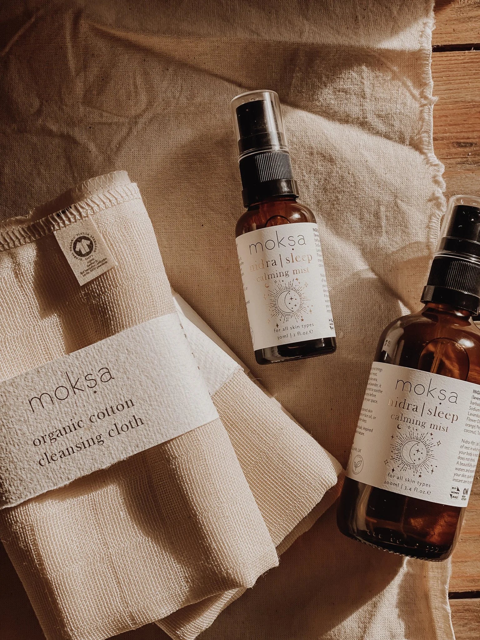 Moksa products for an Ayurvedic beauty ritual